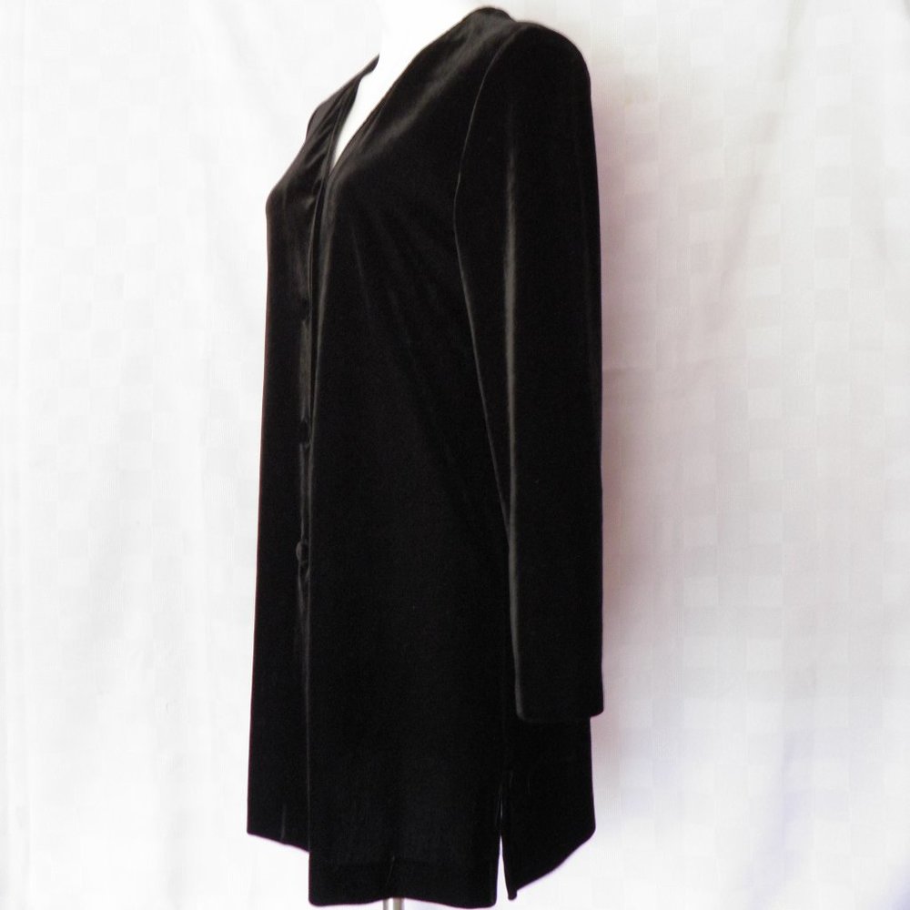 Talbots Black Velour Cardigan 10P
